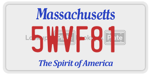 5WVF81 license plate in Massachusetts