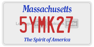 5YMK27  license plate in MA
