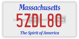 5ZDL80  license plate in MA