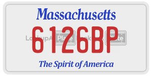 6126BP license plate in Massachusetts