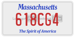 618CG4  license plate in MA