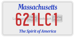 621LC1 license plate in Massachusetts