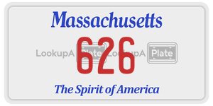 626 license plate in Massachusetts
