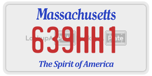 639HH1 license plate in Massachusetts