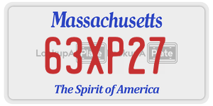 63XP27  license plate in MA