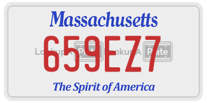 659EZ7  license plate in MA