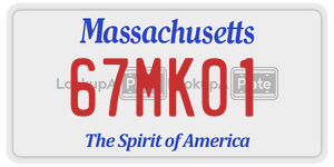 67MK01  license plate in MA