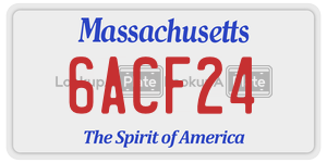 6ACF24  license plate in MA
