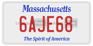 6AJE68  license plate in MA
