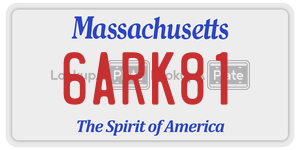 6ARK81 license plate in Massachusetts