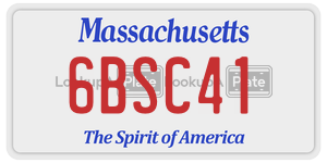 6BSC41  license plate in MA