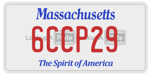 6CCP29 license plate in Massachusetts