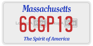 6CGP13  license plate in MA