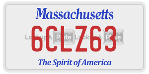 6CLZ63  license plate in MA