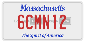 6CMN12  license plate in MA