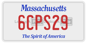 6CPS29 license plate in Massachusetts