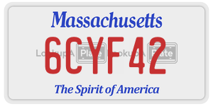 6CYF42 license plate in Massachusetts