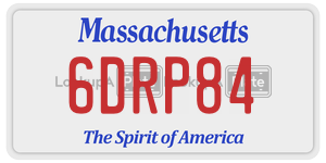 6DRP84  license plate in MA