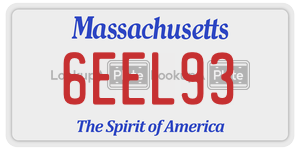 6EEL93  license plate in MA