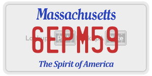 6EPM59 license plate in Massachusetts