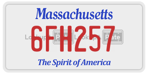 6FH257 license plate in Massachusetts