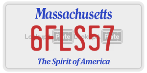 6FLS57 license plate in Massachusetts