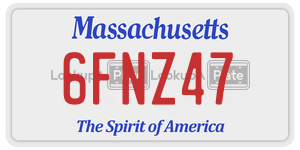 6FNZ47 license plate in Massachusetts