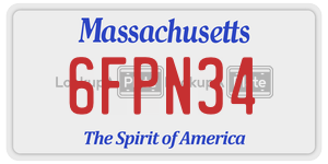 6FPN34  license plate in MA
