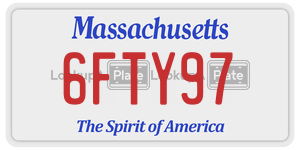 6FTY97 license plate in Massachusetts