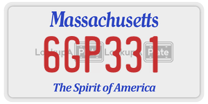 6GP331 license plate in Massachusetts