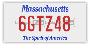 6GTZ48  license plate in MA