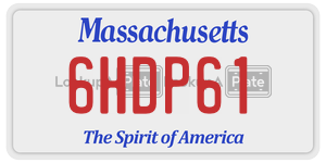 6HDP61 license plate in Massachusetts