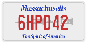 6HPD42  license plate in MA