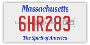 6HR283 license plate in Massachusetts