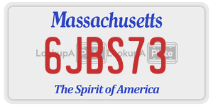 6JBS73 license plate in Massachusetts
