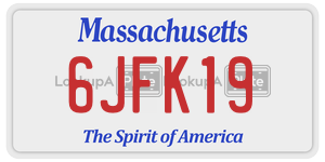 6JFK19  license plate in MA