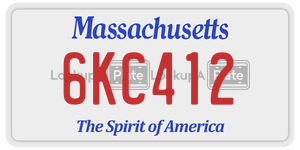 6KC412  license plate in MA