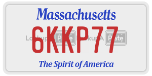 6KKP77 license plate in Massachusetts