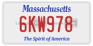 6KW978 license plate in Massachusetts