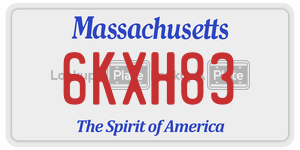 6KXH83  license plate in MA