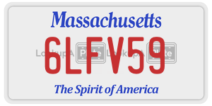 6LFV59  license plate in MA