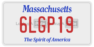 6LGP19 license plate in Massachusetts