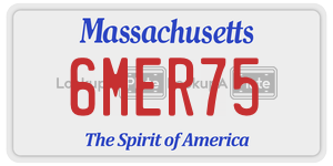 6MER75  license plate in MA
