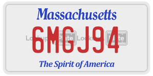 6MGJ94  license plate in MA