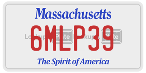 6MLP39  license plate in MA