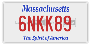 6NKK89  license plate in MA