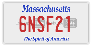6NSF21  license plate in MA