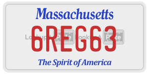 6REG63  license plate in MA