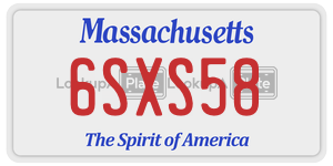 6SXS58  license plate in MA