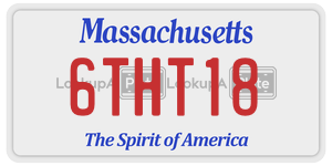 6THT18  license plate in MA